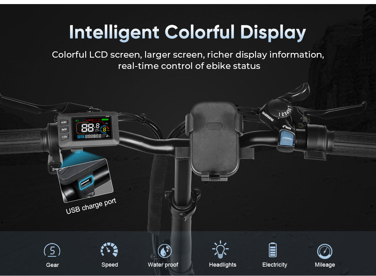 CY20 Bicicleta Elétrica Portátil para Deslocações