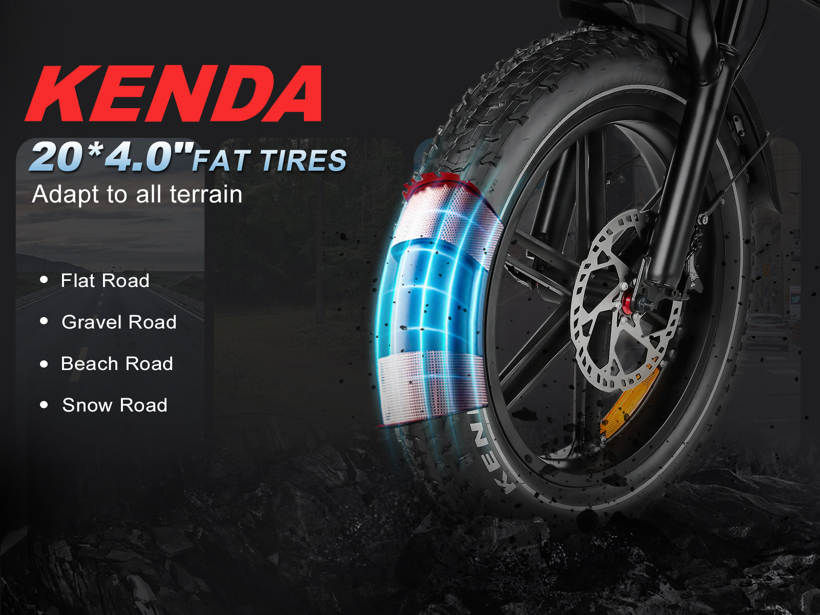 RS-A02 Bicicleta Elétrica Dobrável Todo-o-Terreno