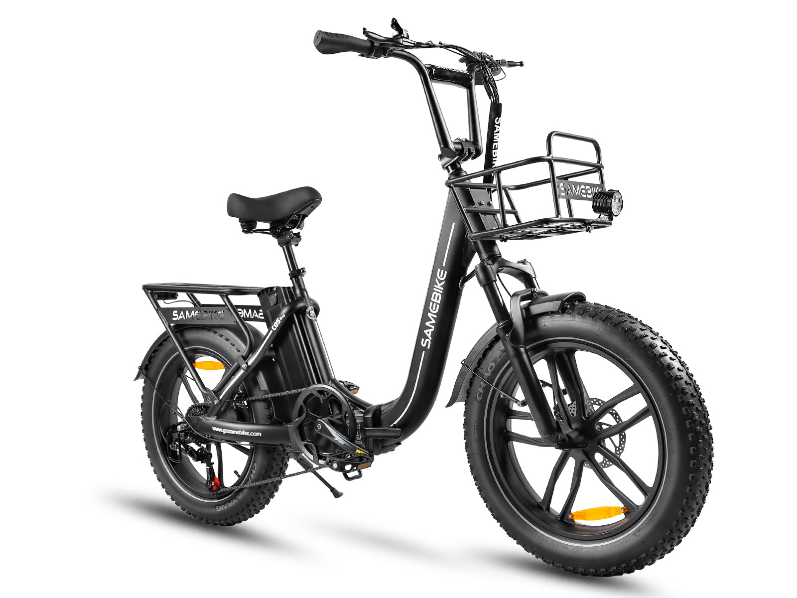 C05 Pro Bicicleta Elétrica Dobrável com Quadro Rebaixado e Pneus Largos
