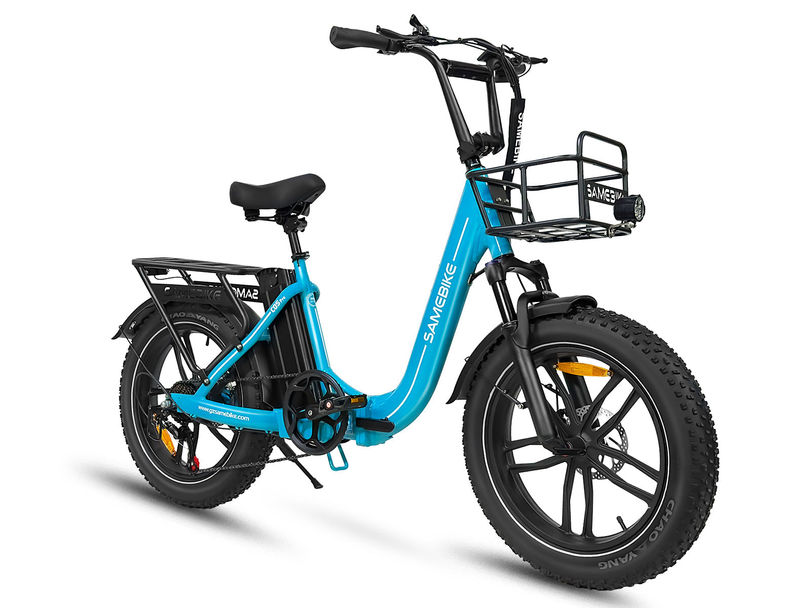 C05 Pro Bicicleta Elétrica Dobrável com Quadro Rebaixado e Pneus Largos