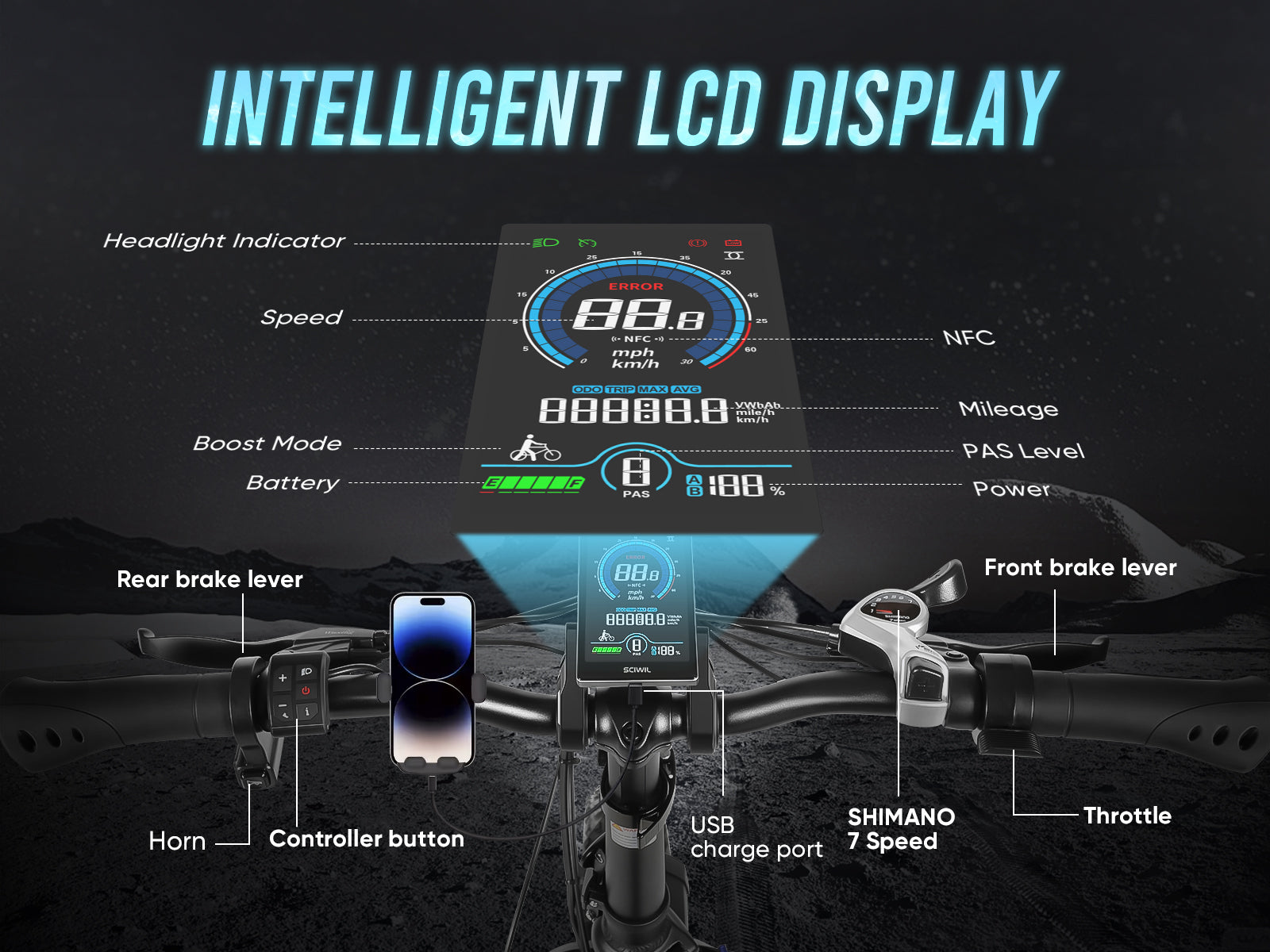 LOTDM200-II Bicicleta Elétrica Dobrável com Quadro Rebaixado