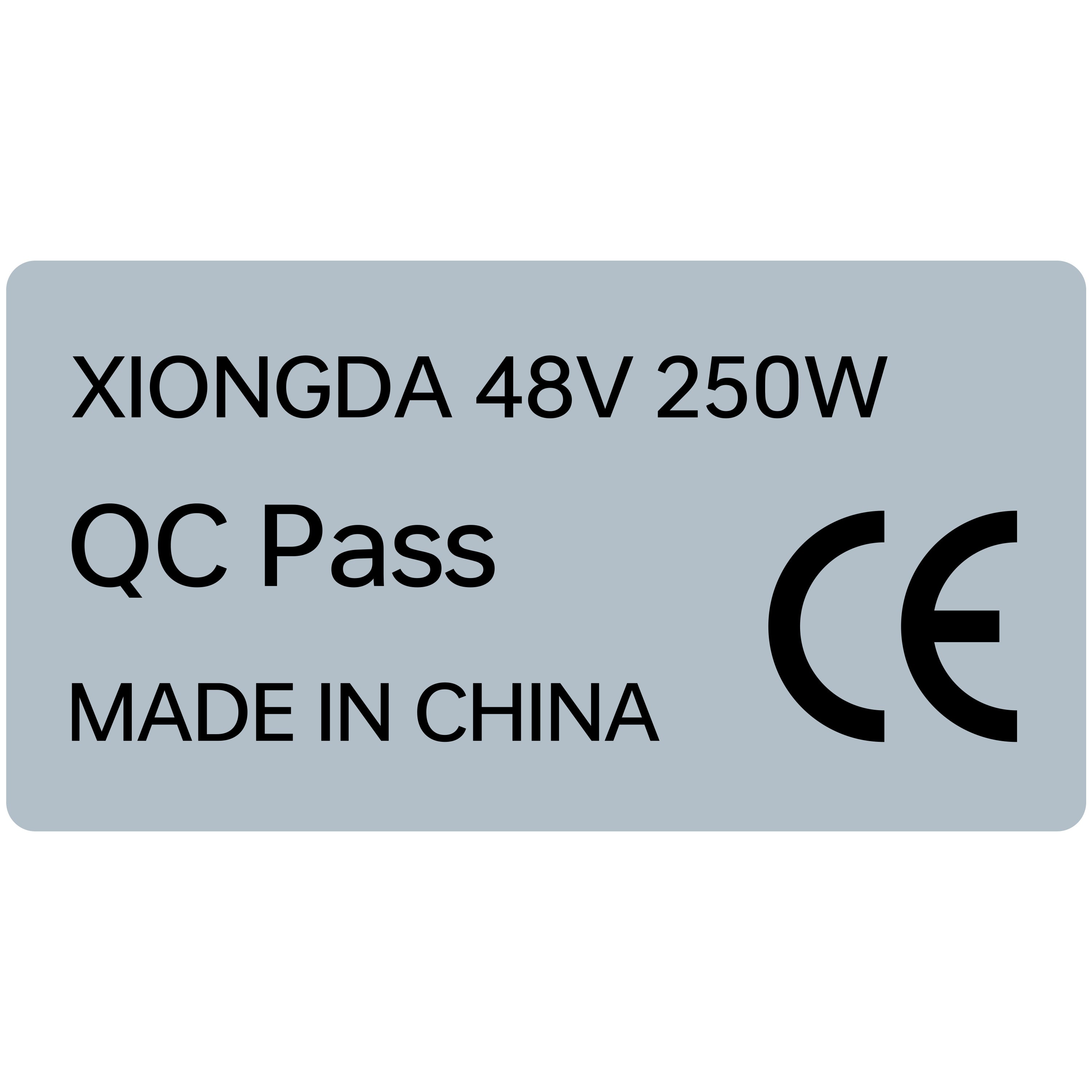 Elcykelmotor klistermärke CE-märke