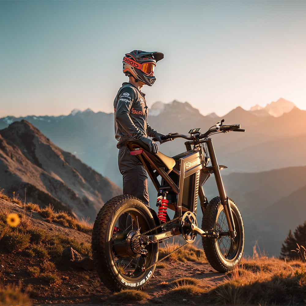 Bicicleta Elétrica Shengmilo S900 com Potência de 1500W e Bateria Duradoura de 60V 30Ah