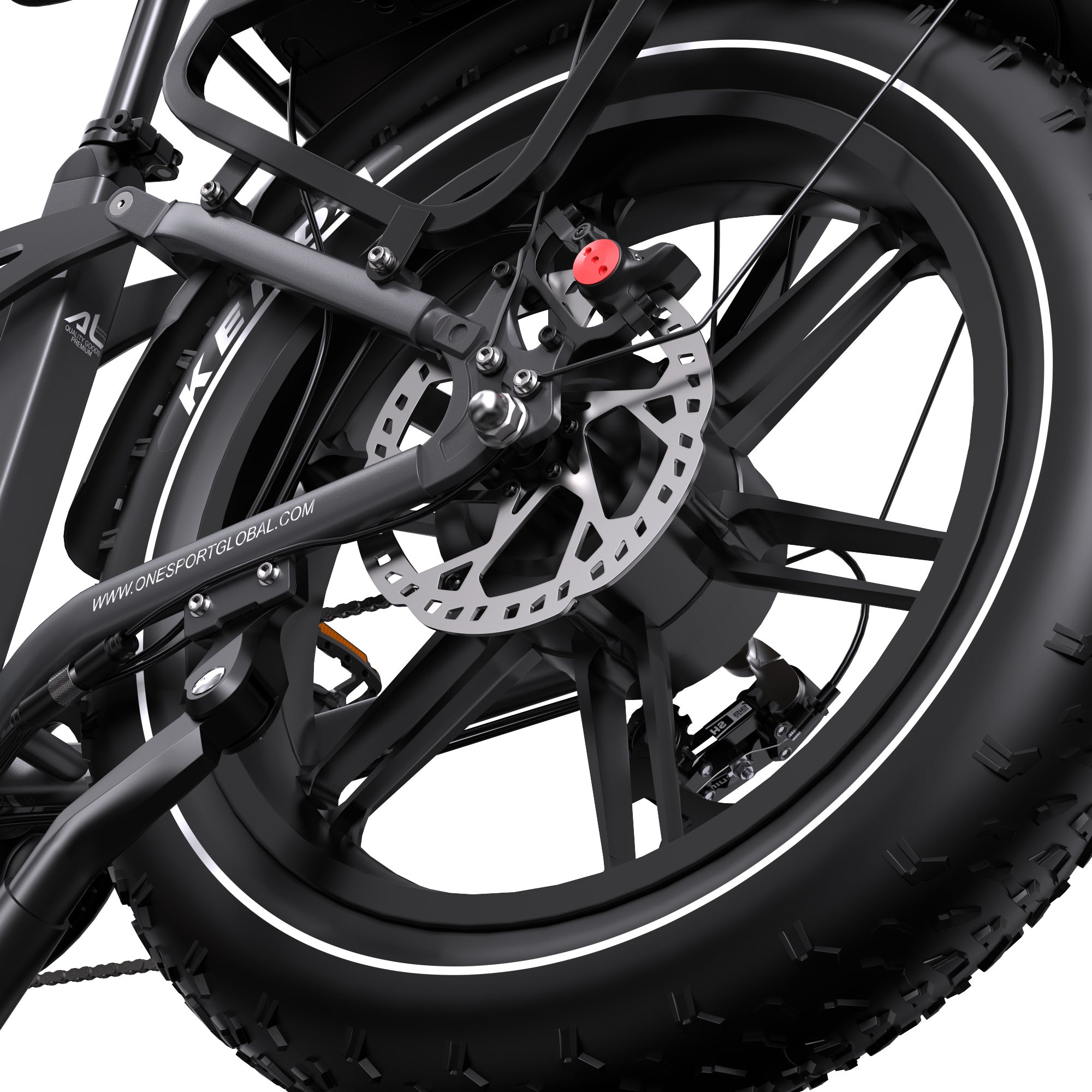 ONESPORT OT08PRO 20" Full Suspension Fat Tire Electric Bike 500W Motor 48V 18Ah*2 Dual Battery