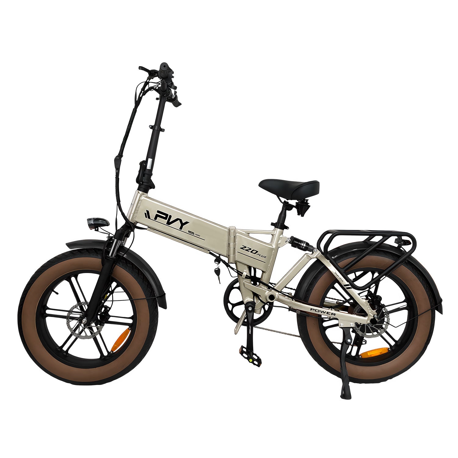 PVY Z20 Plus 20" Fat Tire Electric Folding Bike 1000W Motor 48V 16.5Ah Battery