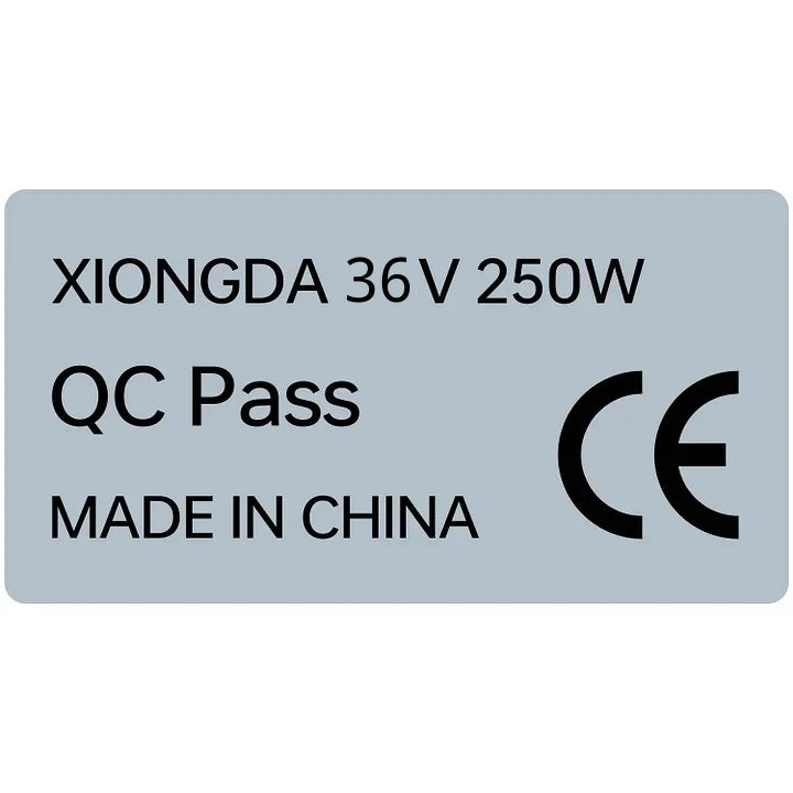 Elcykelmotor klistermärke CE-märke