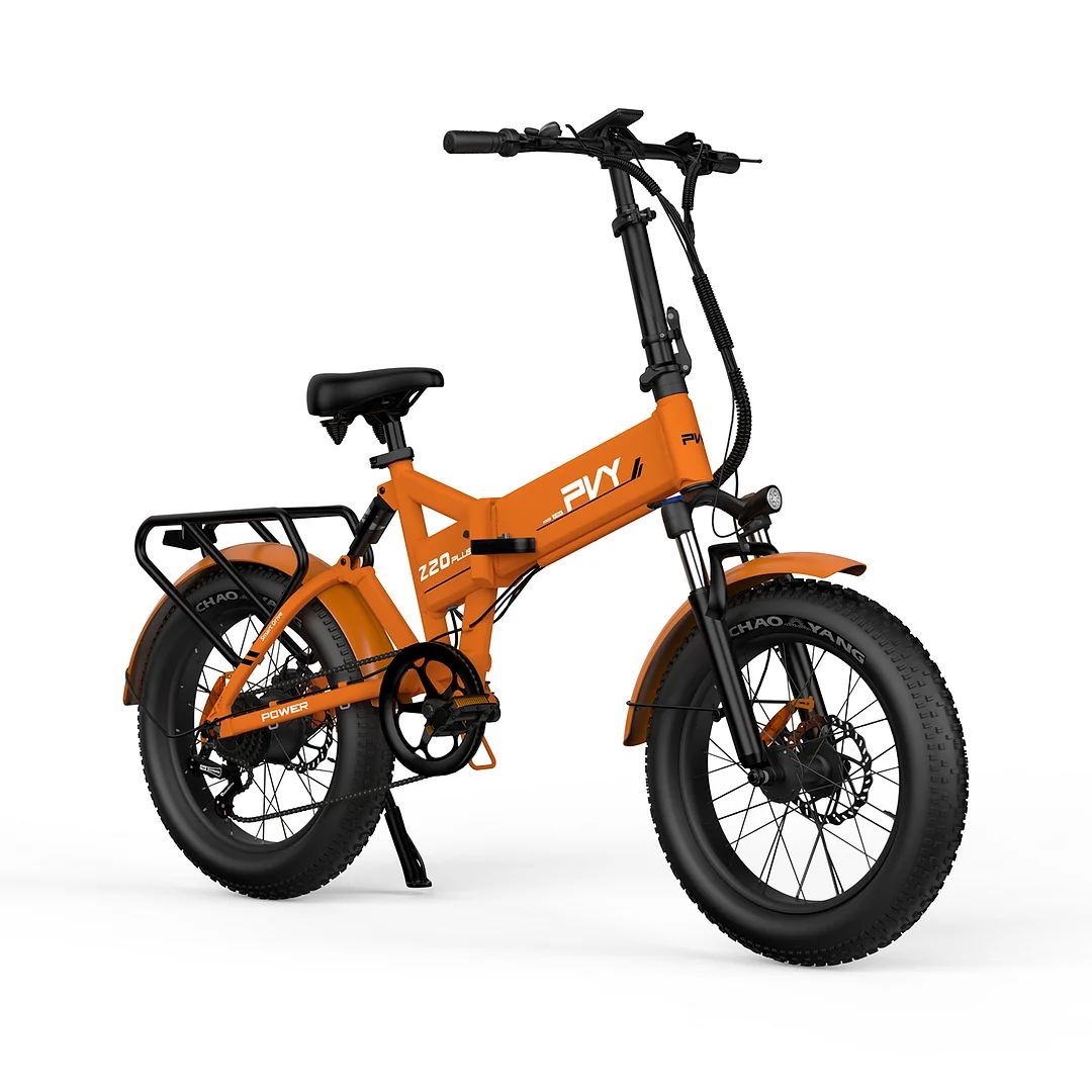 PVY Z20 Plus 20" Fat Tire Electric Folding Bike 1000W Motor 48V 16.5Ah Battery