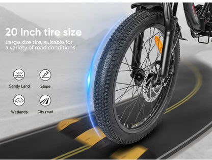 CY20 Bicicleta Elétrica Portátil para Deslocações