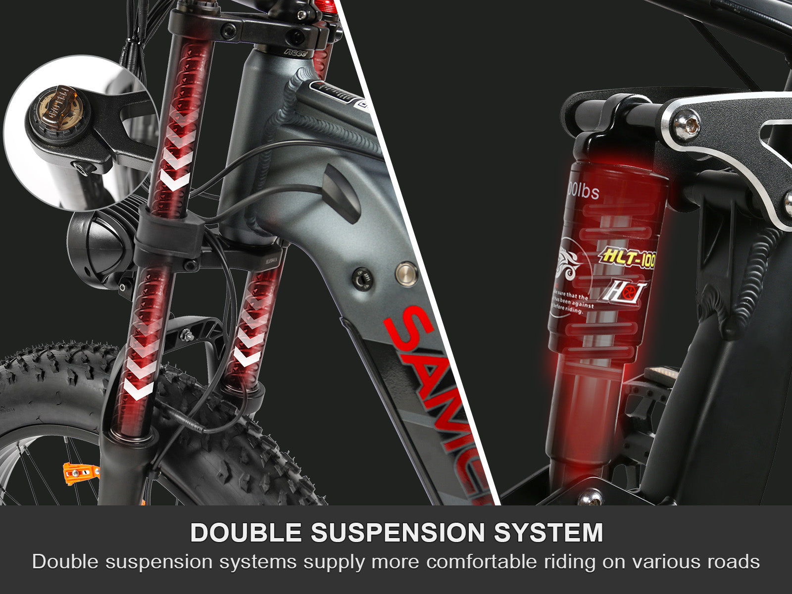 RSA08-II Bicicleta Elétrica Todo-o-Terreno 1000W