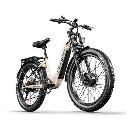 Shengmilo S700 Bicicleta Elétrica com Duplo Motor 1000W*2 e Bateria Samsung 17.5Ah