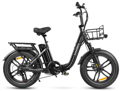 C05 Pro Bicicleta Elétrica Dobrável com Quadro Rebaixado e Pneus Largos