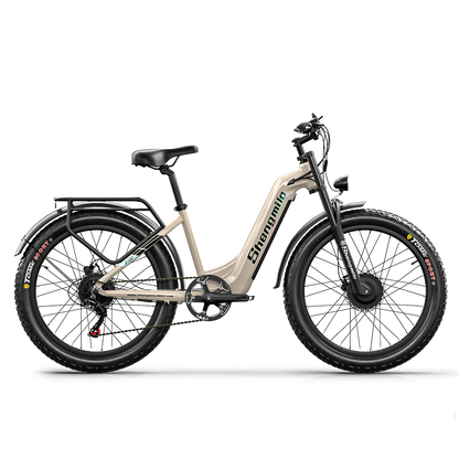 Shengmilo S700 Bicicleta Elétrica com Duplo Motor 1000W*2 e Bateria Samsung 17.5Ah