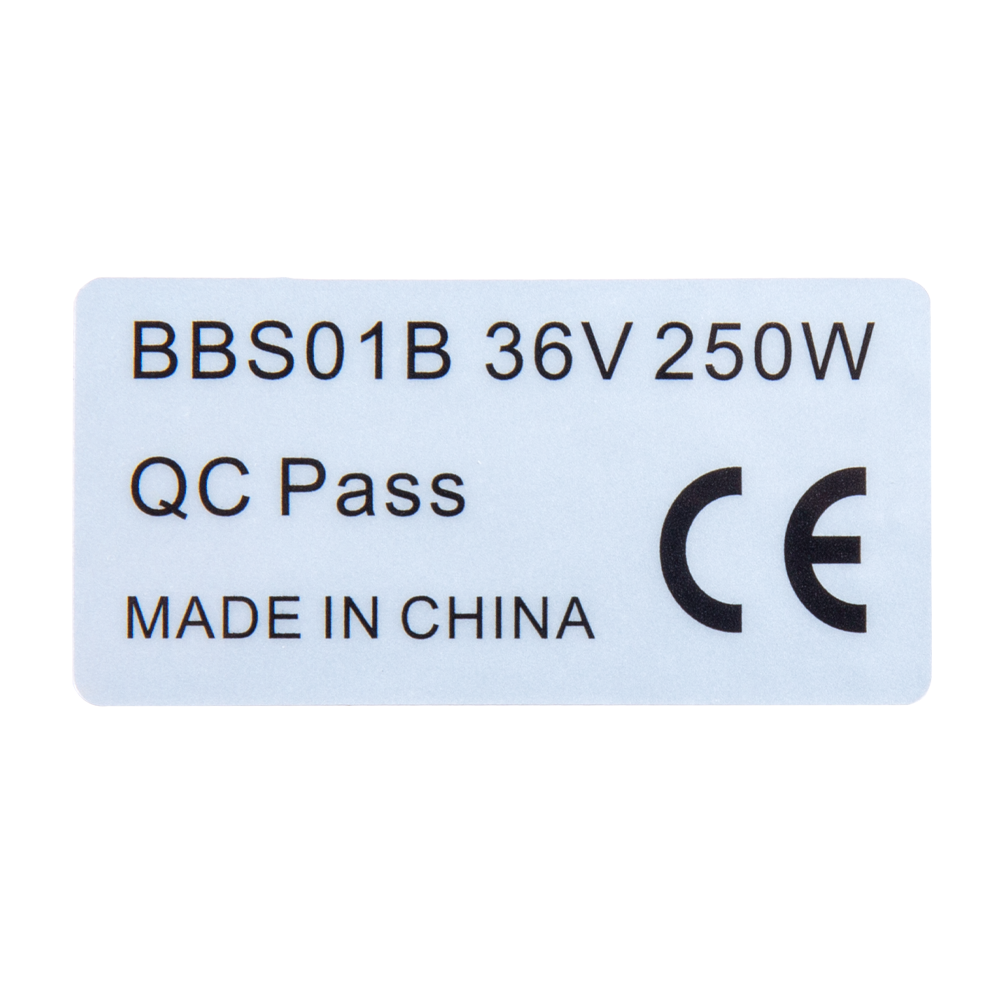Motoretikett E-cykel laglig 36V 250W