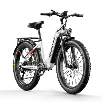 Shengmilo MX06 Bicicleta elétrica com quadro baixo 48V 17.5AH bateria SAMSUNG autonomia de 90KM