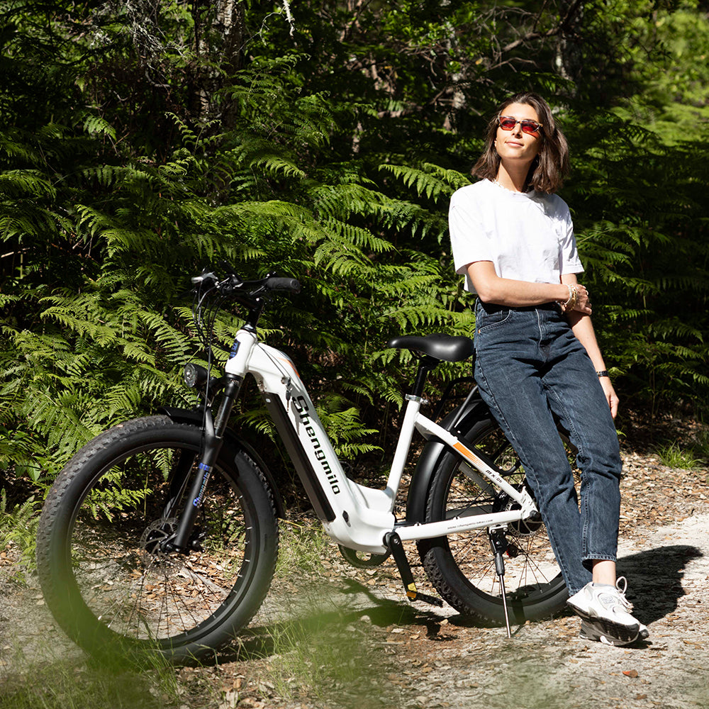 Shengmilo MX06 Bicicleta elétrica com quadro baixo 48V 17.5AH bateria SAMSUNG autonomia de 90KM