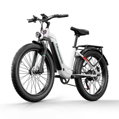 Shengmilo MX06 Bicicleta elétrica com quadro baixo 48V 17.5AH bateria SAMSUNG autonomia de 90KM