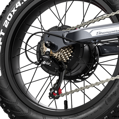 Bicicleta Elétrica Shengmilo S900 com Potência de 1500W e Bateria Duradoura de 60V 30Ah