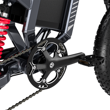 Bicicleta Elétrica Shengmilo S900 com Potência de 1500W e Bateria Duradoura de 60V 30Ah