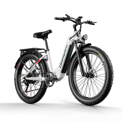 Shengmilo MX06 Bicicleta elétrica com quadro baixo 48V 17.5AH bateria SAMSUNG autonomia de 90KM