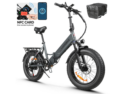 LOTDM200-II Bicicleta Elétrica Dobrável com Quadro Rebaixado