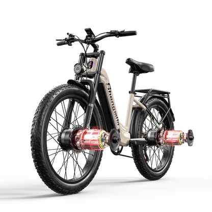 Shengmilo S700 Bicicleta Elétrica com Duplo Motor 1000W*2 e Bateria Samsung 17.5Ah