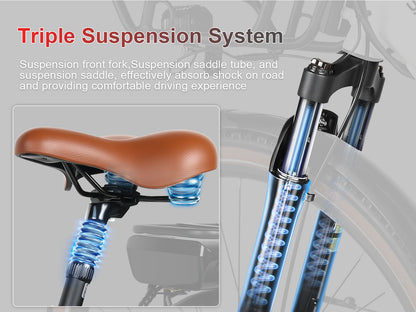 RS-A07 Bicicleta Elétrica de Lazer Urbana Potente