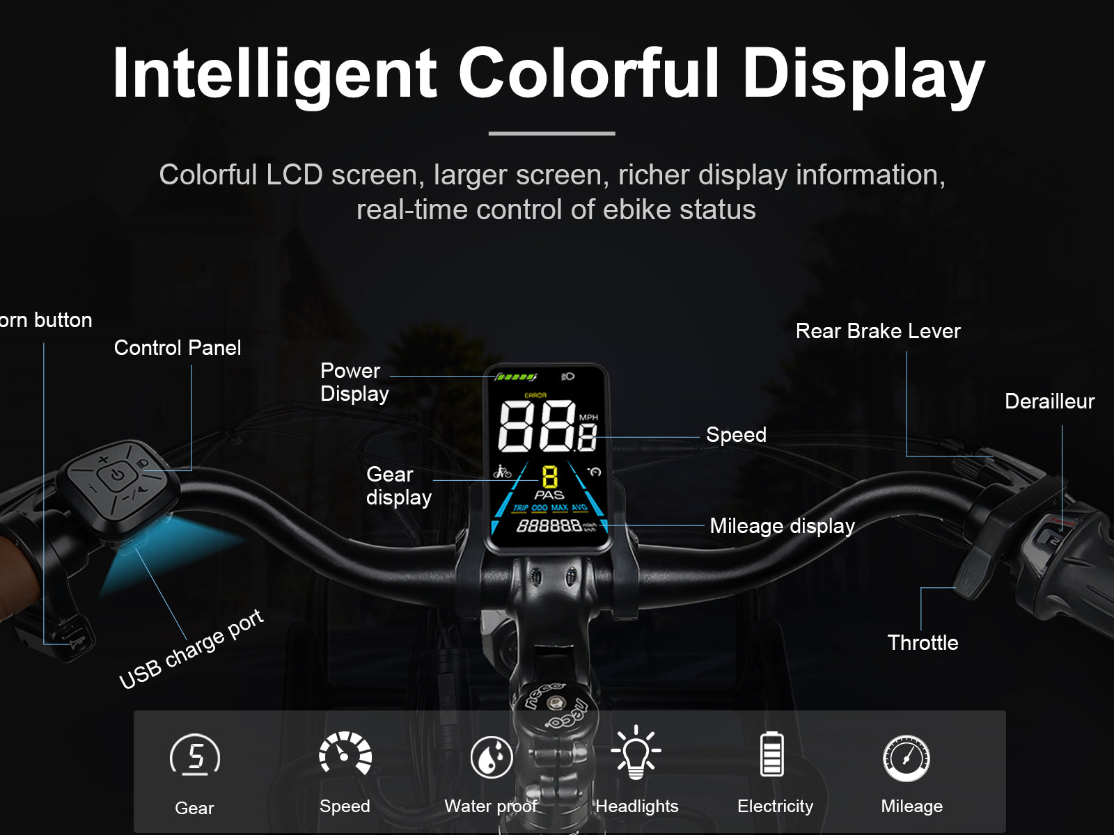 RS-A07 Bicicleta Elétrica de Lazer Urbana Potente