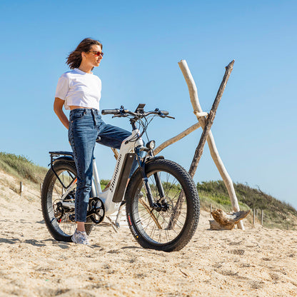 Shengmilo MX06 Bicicleta elétrica com quadro baixo 48V 17.5AH bateria SAMSUNG autonomia de 90KM