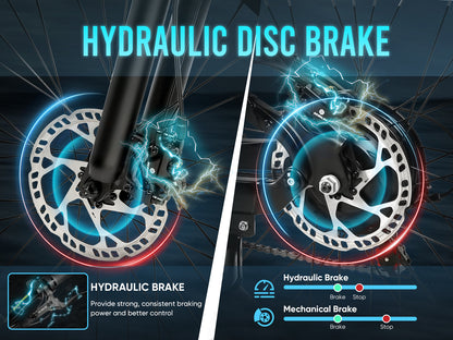LO26 Plus Bicicleta Elétrica Dobrável com Pneus Grossos