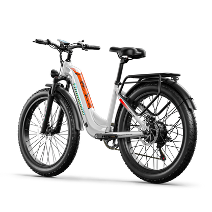 Shengmilo MX06 Bicicleta elétrica com quadro baixo 48V 17.5AH bateria SAMSUNG autonomia de 90KM