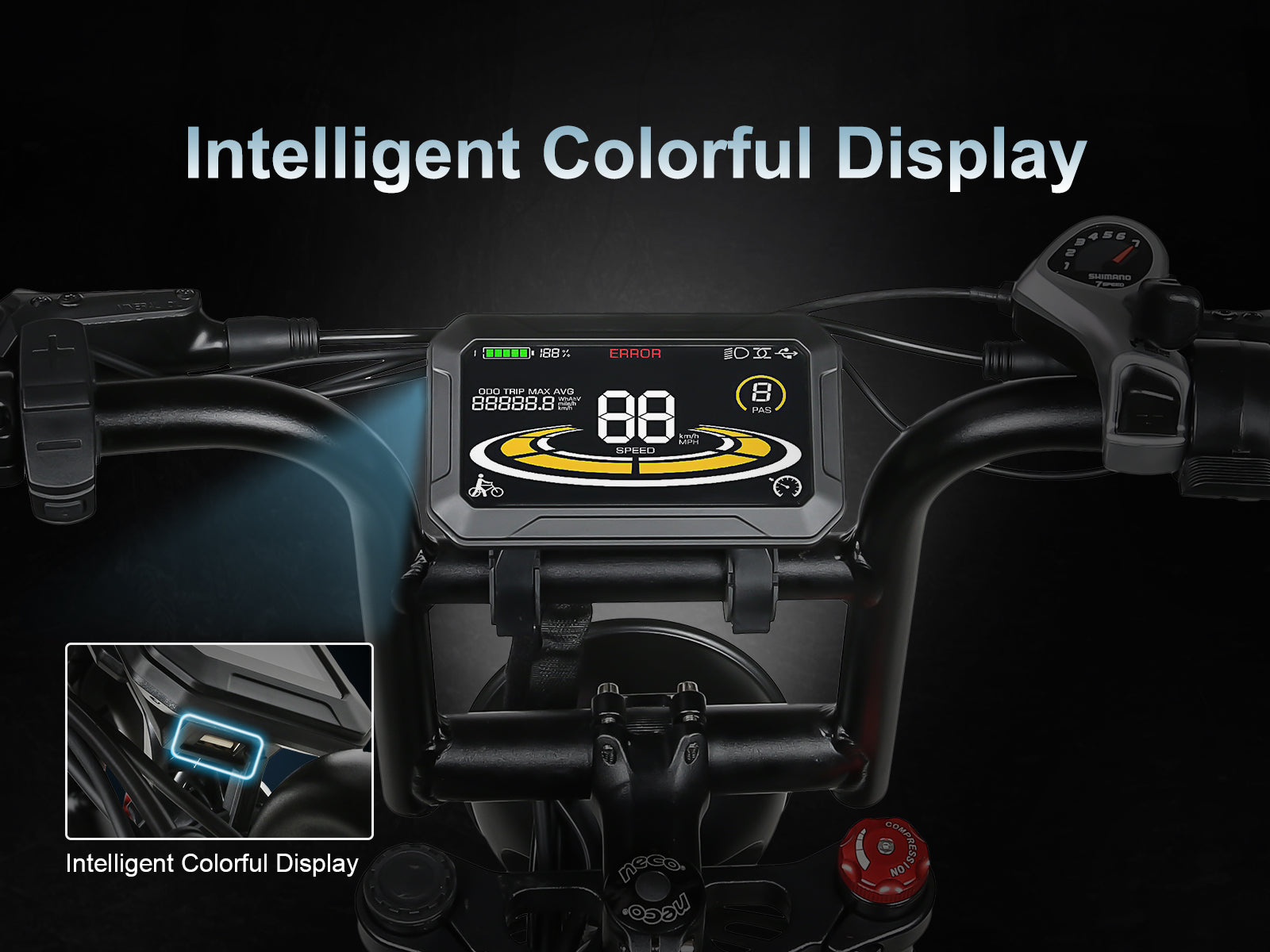 RS-A02 Bicicleta Elétrica Dobrável Todo-o-Terreno