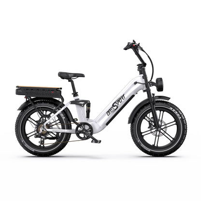 ONESPORT OT08PRO 20" Full Suspension Fat Tire Electric Bike 500W  Motor 48V 18Ah*2 Dual Battery