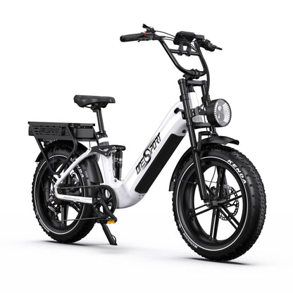 ONESPORT OT08PRO 20" Full Suspension Fat Tire Electric Bike 500W  Motor 48V 18Ah*2 Dual Battery
