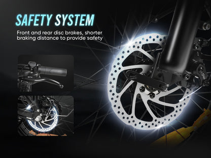LOTDM200-II Bicicleta Elétrica Dobrável com Quadro Rebaixado