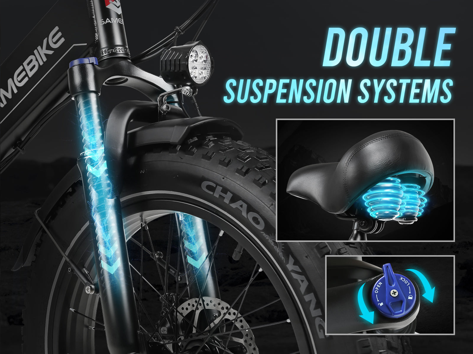 LOTDM200-II Bicicleta Elétrica Dobrável com Quadro Rebaixado